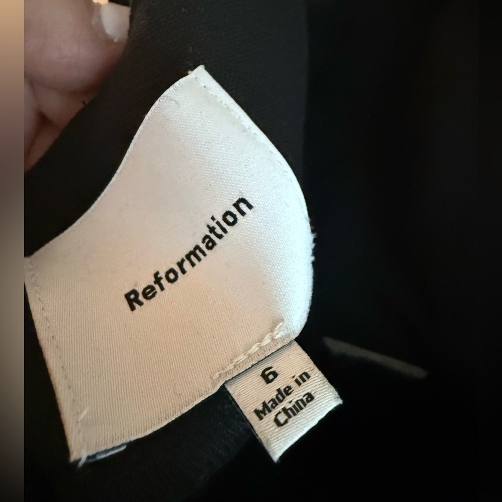 Reformation Malibu Linen Dress Black Size 6 - Picture 11 of 13